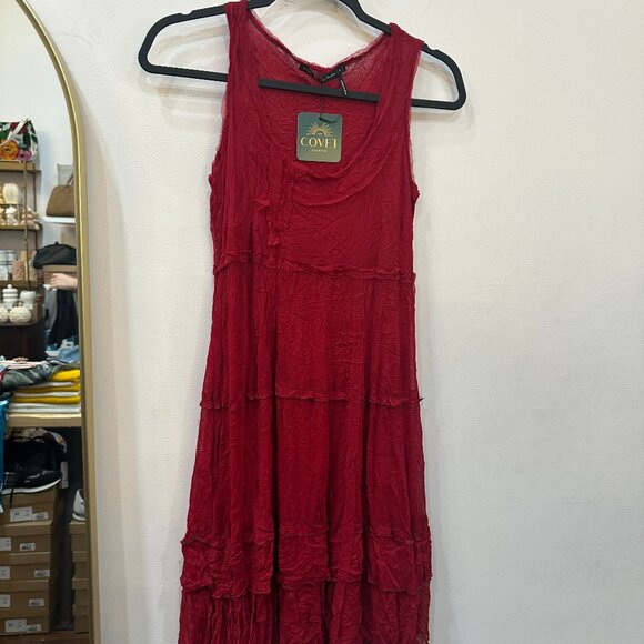 Mado et les Autres Red Mesh Dress - Picture 1 of 3